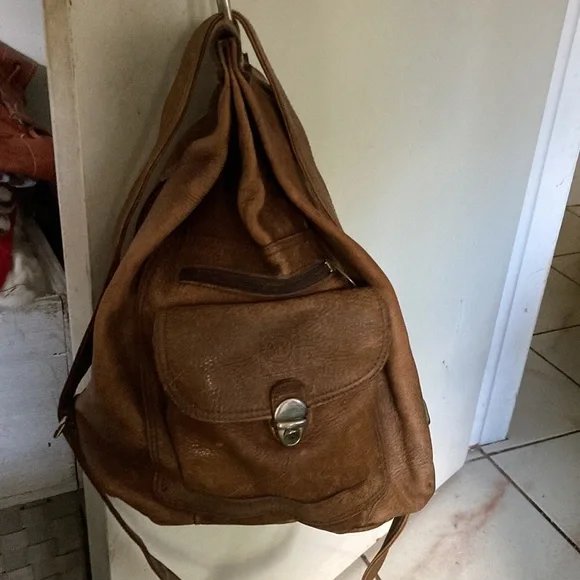 Vintage Marco Valentino backpack dark tan leather bag Vintage Backpack Valentino Di Paolo/zaino. Valentino Di  main image 2
